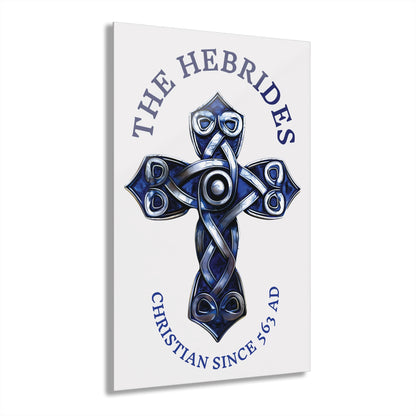 "The Hebrides - Christian Since 563 AD", Acrylic Wall Prints (French Cleat Hanging) (Alabaster White)