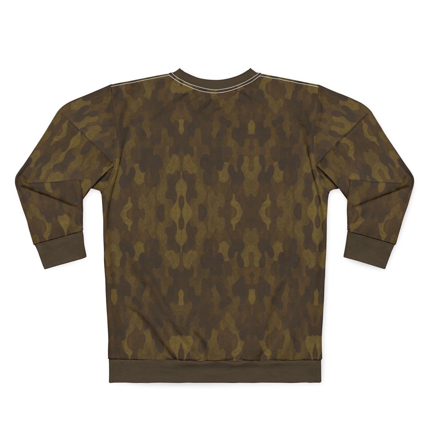 "Swamp Recon Camouflage", Unisex Sweatshirt (Bayou Bark Cuffs and Collar)