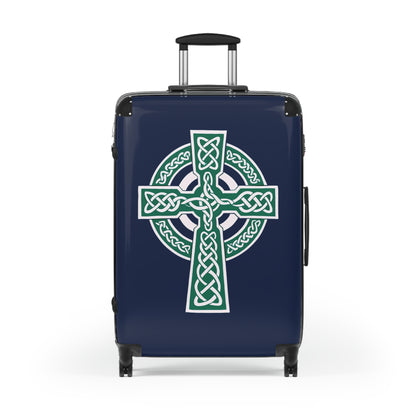 "A Simple Gaelic High Cross", Suitcases (Dark Blue)