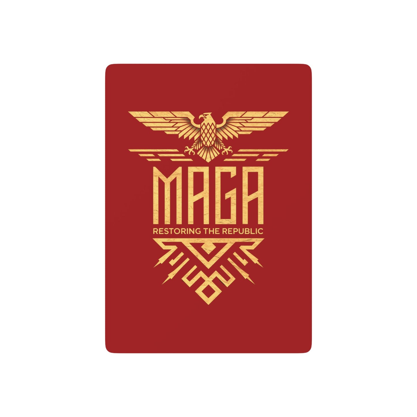 "MAGA Restoring the Republic" #02, Political Playing Cards (Deep Scarlet)