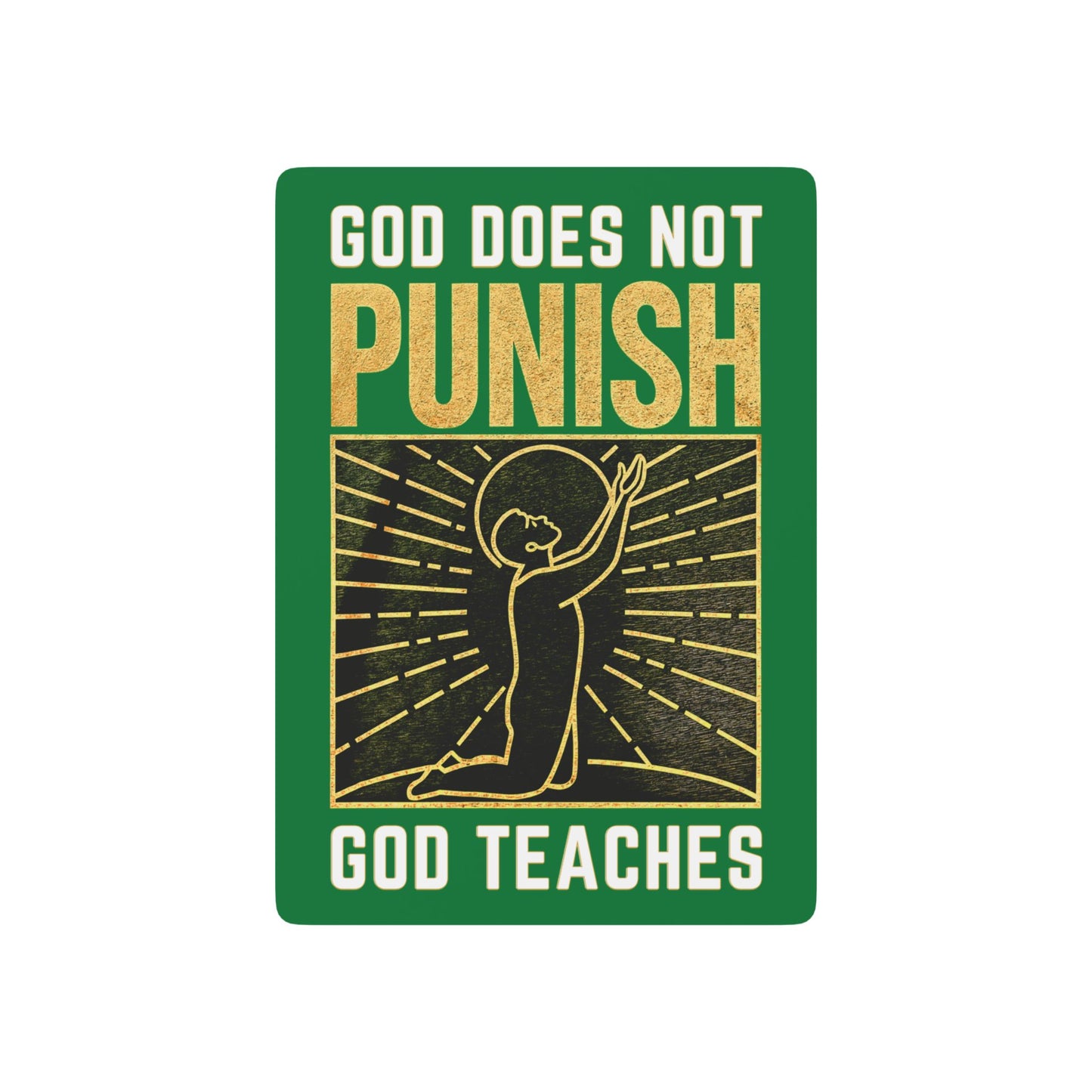 "God Does Not Punish - God Teaches" #03, Christian Playing Cards (Patrick Leaf Green)