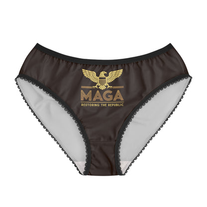 "MAGA - Restoring the Republic", Women's Briefs (Rich Soil Brown)