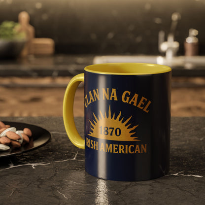 "Clan na Gael - Irish American", Colorful Mugs (11oz, 15oz) (Mariana Blue)