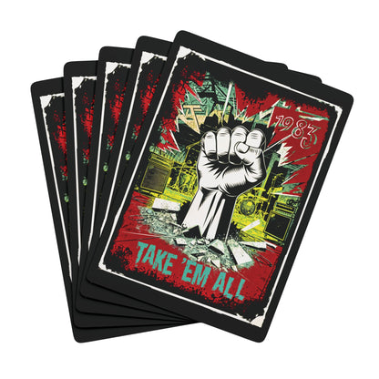"1983 Take 'em All", Retro Playing Cards (70's Black)