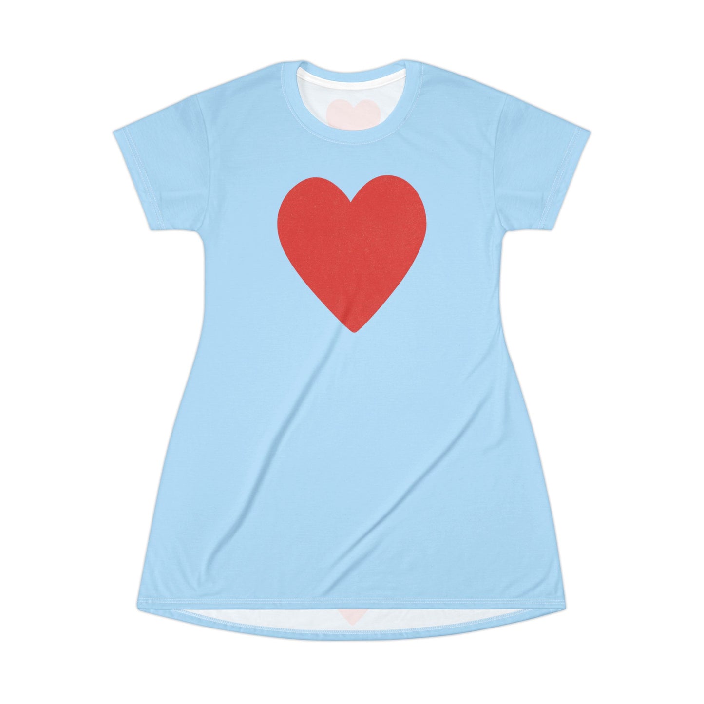 "Big Heart", T-Shirt Dress (Boy Blue)