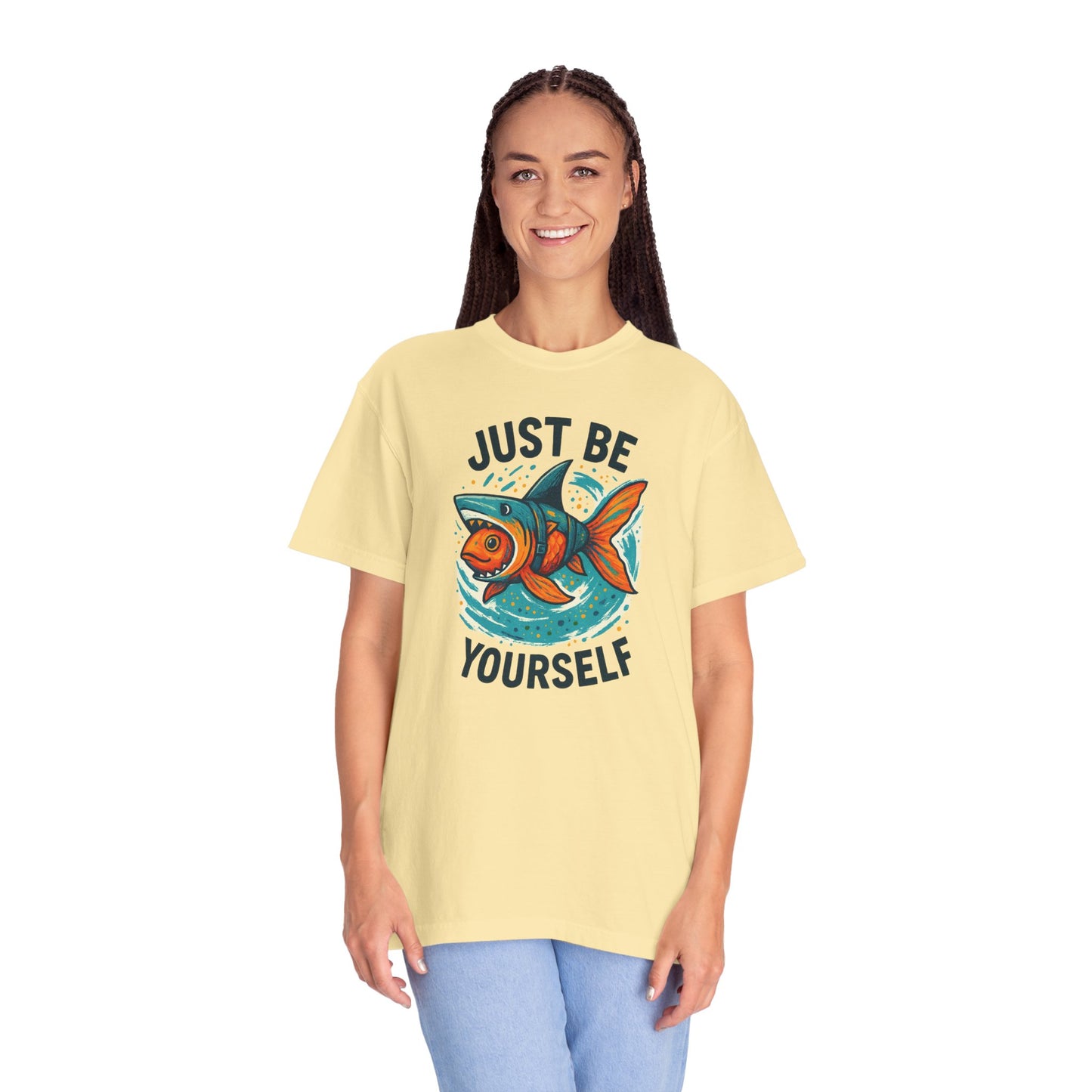 "Just Be Yourself", Unisex T-shirt (White and light colors)