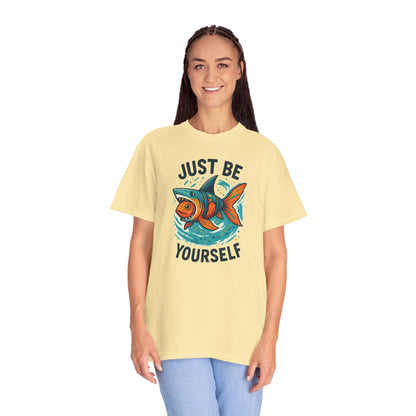 "Just Be Yourself", Unisex T-shirt (White and light colors)