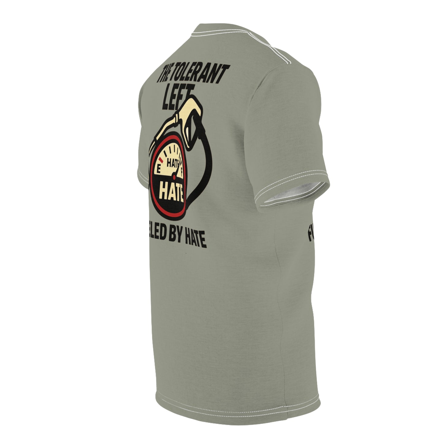 "The Tolerant Left", Unisex T-shirt (Deep Seagrass Grey)