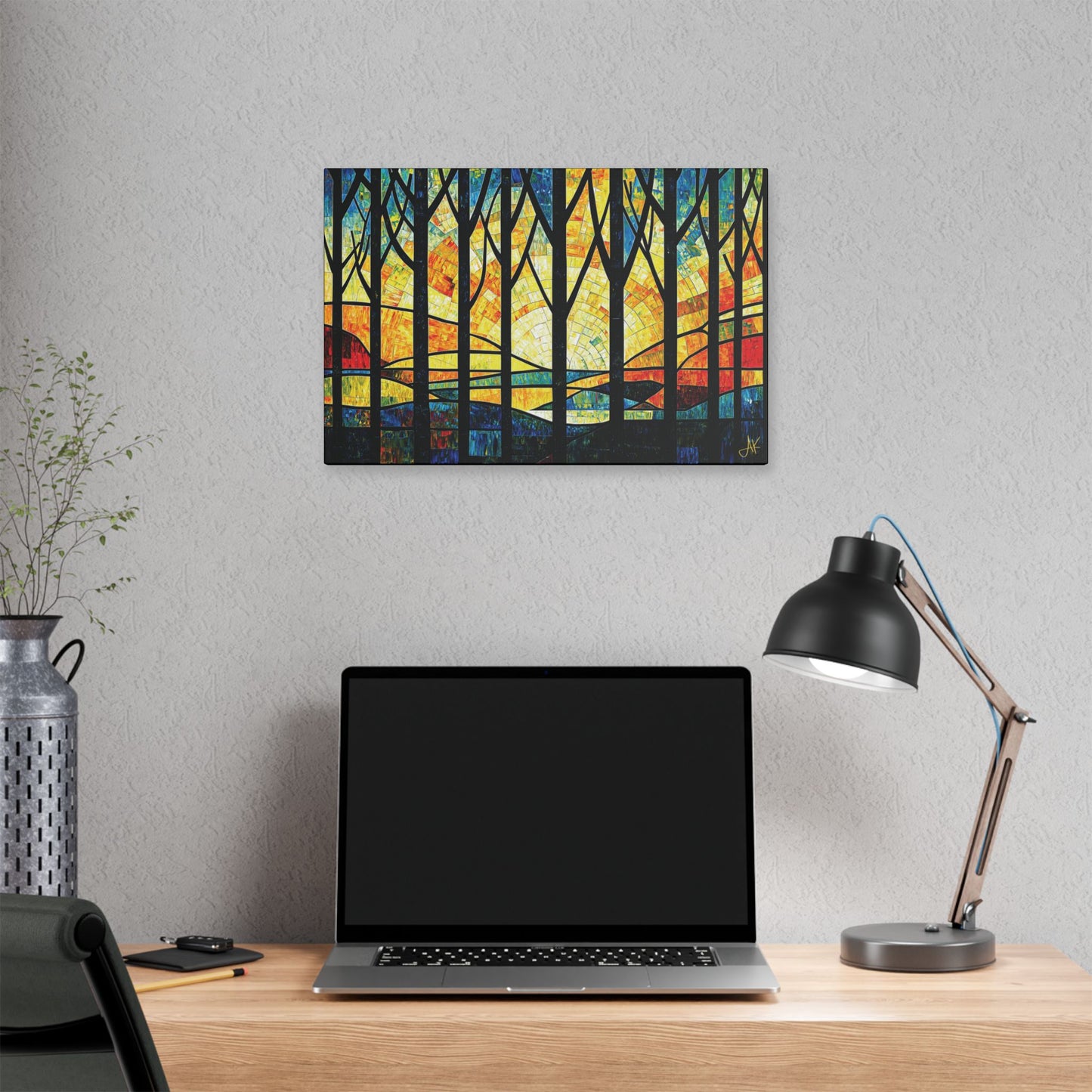 "Forest at Dawn", Stretched Classic Canvas Fine Art Print