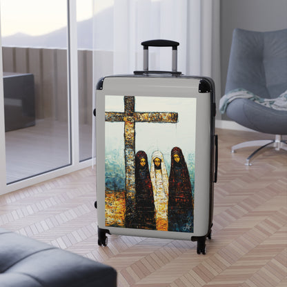 "At-the-Foot of the Cross - John 19:25", Suitcases (Light Grey)
