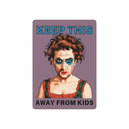 "Keep This Away from Kids", Cultural Playing Cards (Mountbatten Pink)