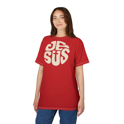 "Retro Jesus", Unisex T-shirt (Uist Red)