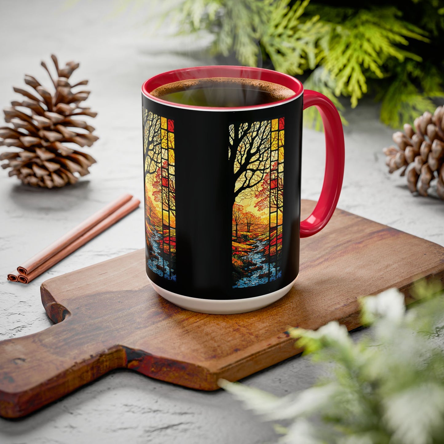 "Realization at 5", Colorful Mugs (11oz, 15oz)