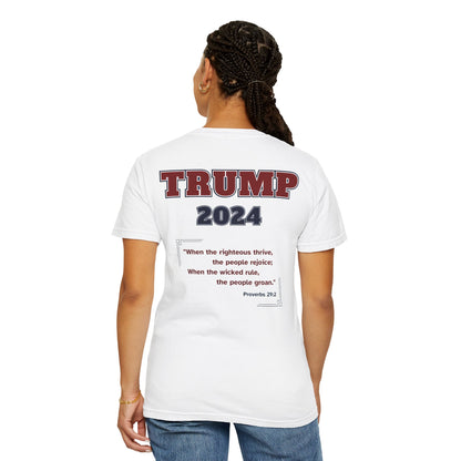 "Trump 2024 - Proverbs 29:2", Unisex T-shirt - Historical Collectible