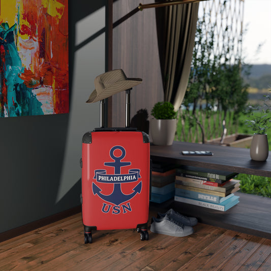 "USN Anchor", Suitcase (Spring Cherry Red)