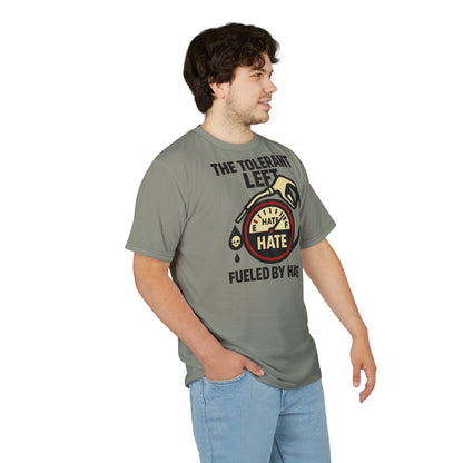 "The Tolerant Left", Unisex T-shirt (Deep Seagrass Grey)