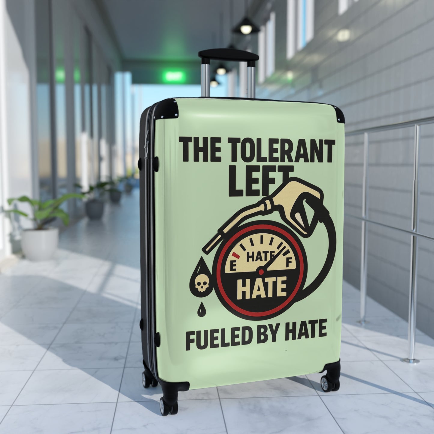 "The Tolerant Left", Suitcase (Soft Lime Green)