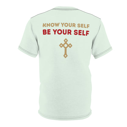 "Know Your Self", Unisex T-shirt (Spring Mint)