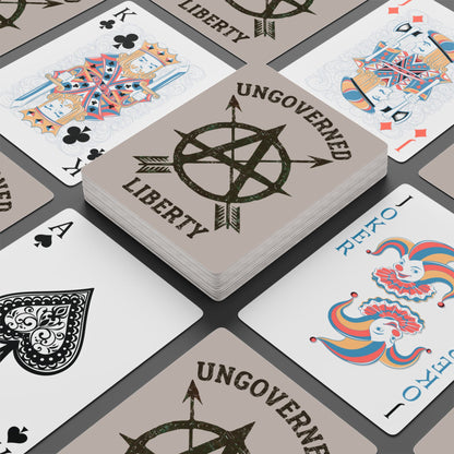 "Ungoverned Liberty", Political Playing Cards (Silver Croft)