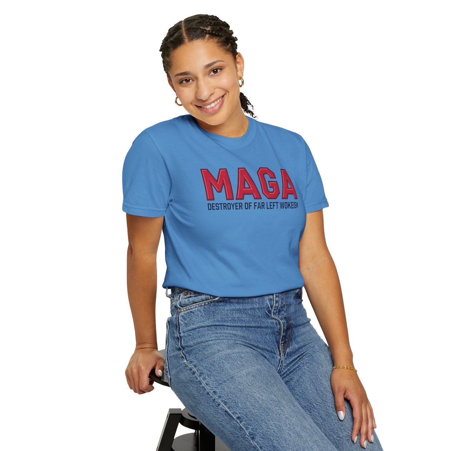"MAGA - Destroyer of Far Left Wokeism", Unisex T-shirt