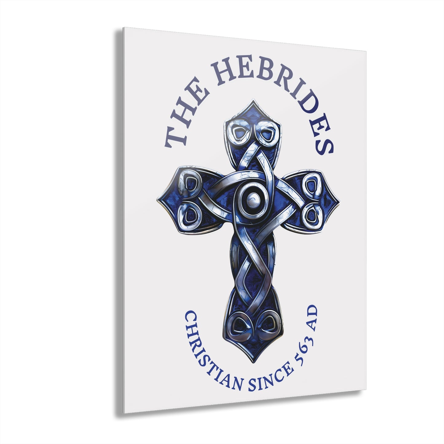 "The Hebrides - Christian Since 563 AD", Acrylic Wall Prints (French Cleat Hanging) (Alabaster White)