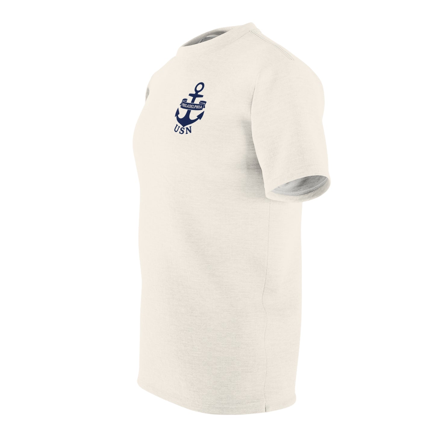 "USN Anchor", Unisex T-shirt (Whitecap)