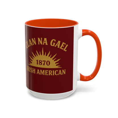 "Clan na Gael - Irish American", Colorful Mugs (11oz, 15oz) (Palladius Red)