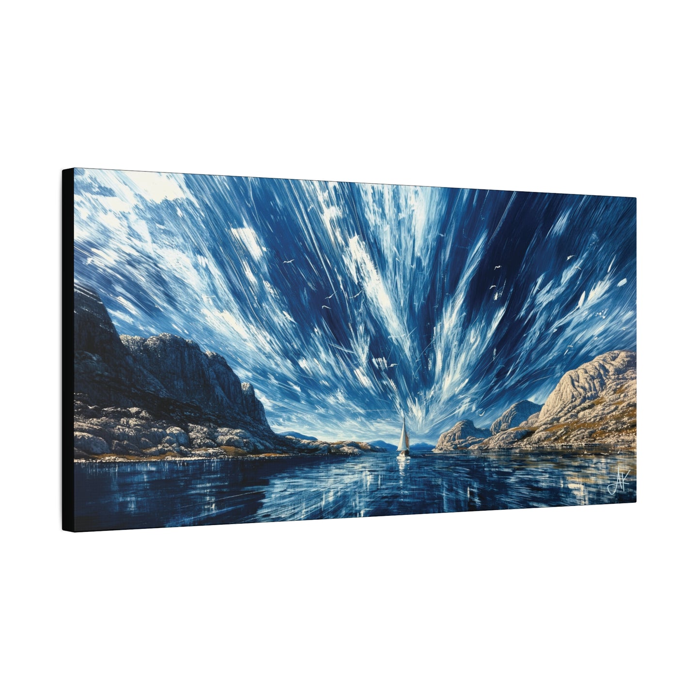 "Ancient Highway Racing Riven Sky", Fine Art Matte Canvas, Stretched, 1.25"