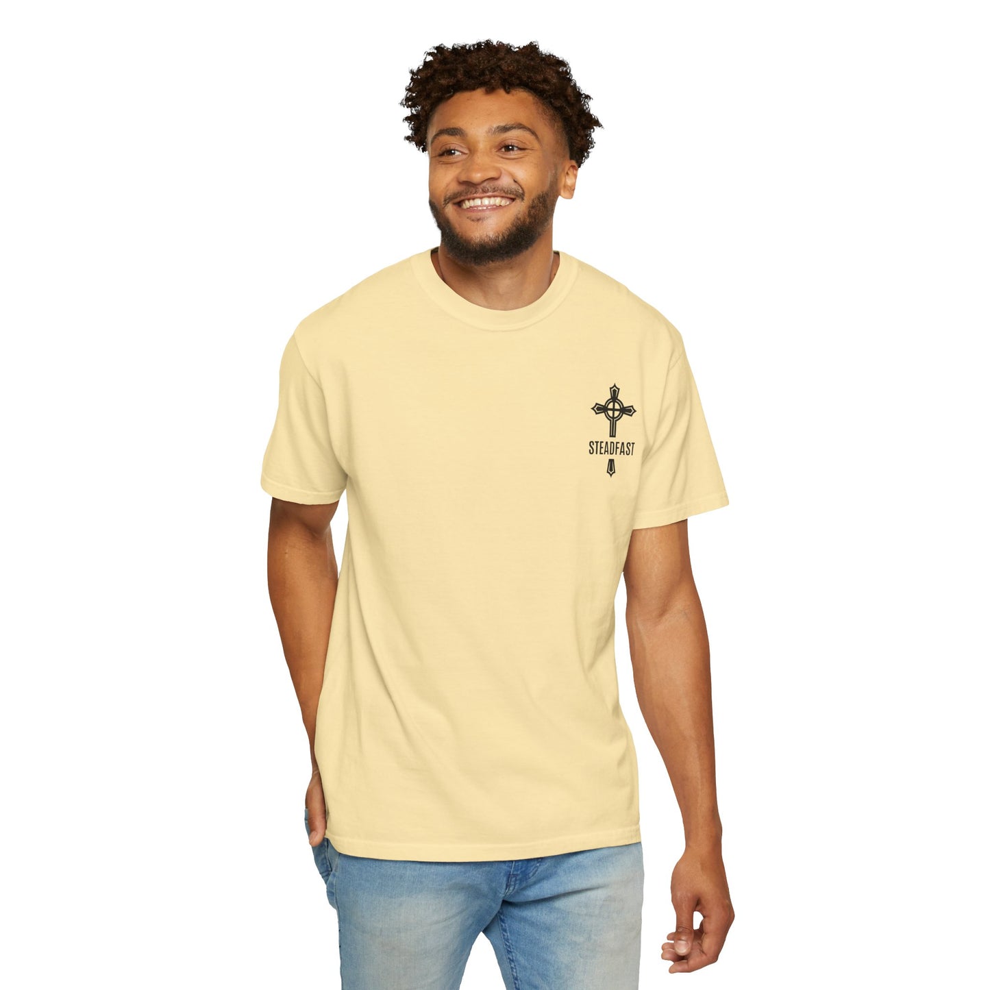 "Steadfast Cross in Black", Unisex T-shirt