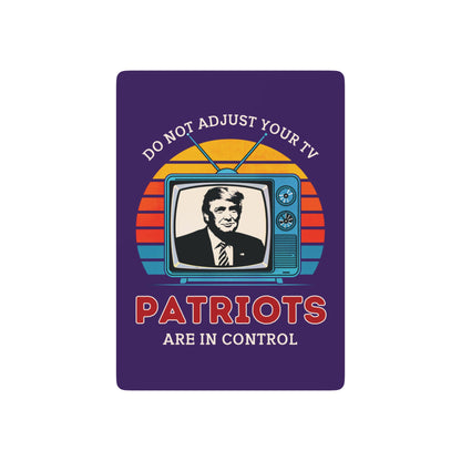 "Patriots are in Control" #01, Political Playing Cards (Pleasant Purple)