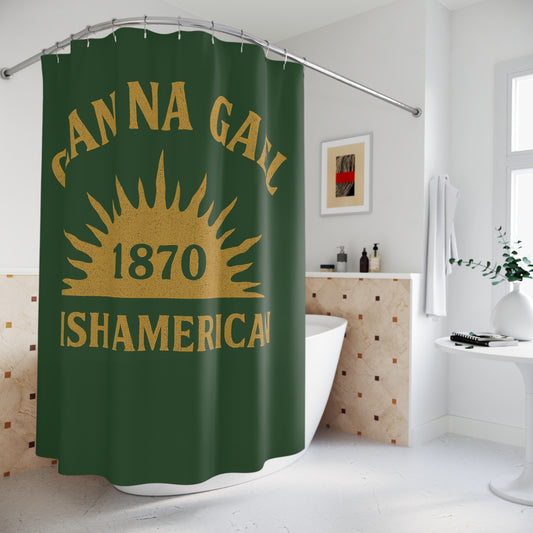 "Clan na Gael - Irish American", Shower Curtains (Brithemain Green)