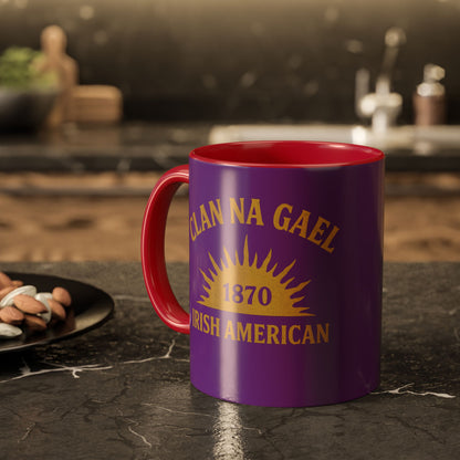 "Clan na Gael - Irish American", Colorful Mugs (11oz, 15oz) (Vesper Violet)
