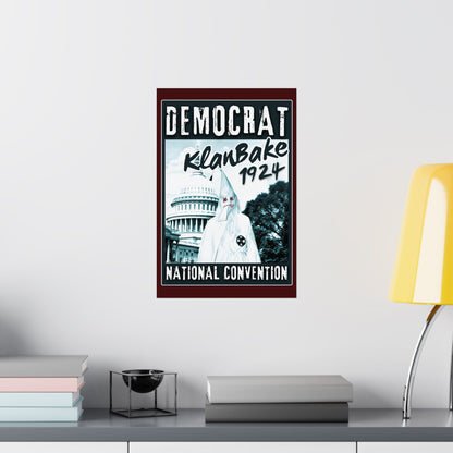 "Democrat KlanBake 1924", Matte Poster (Nine Tails Red)