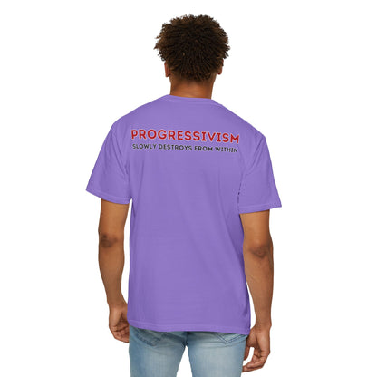 "Progressivism Slowly Destroys From Within", Unisex T-shirt (Light Colors)