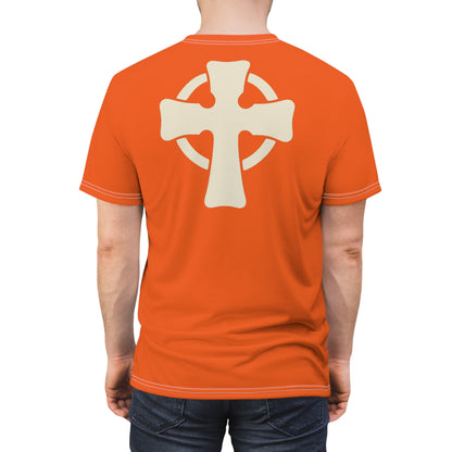 "Retro Jesus", Unisex T-shirt (Vivid Orange)
