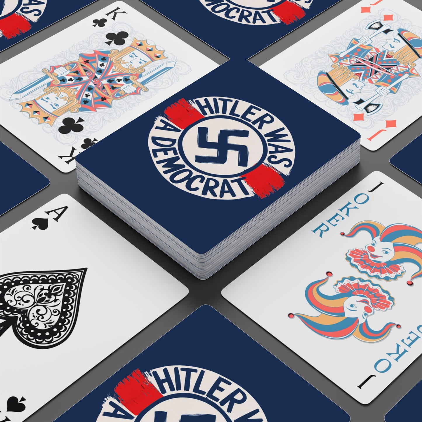 "Hitler was a Democrat",  Cultural Playing Cards (Apollo Blue)