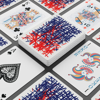 "Turning Tide", Fine Abstract Art Playing Cards (Pure White)