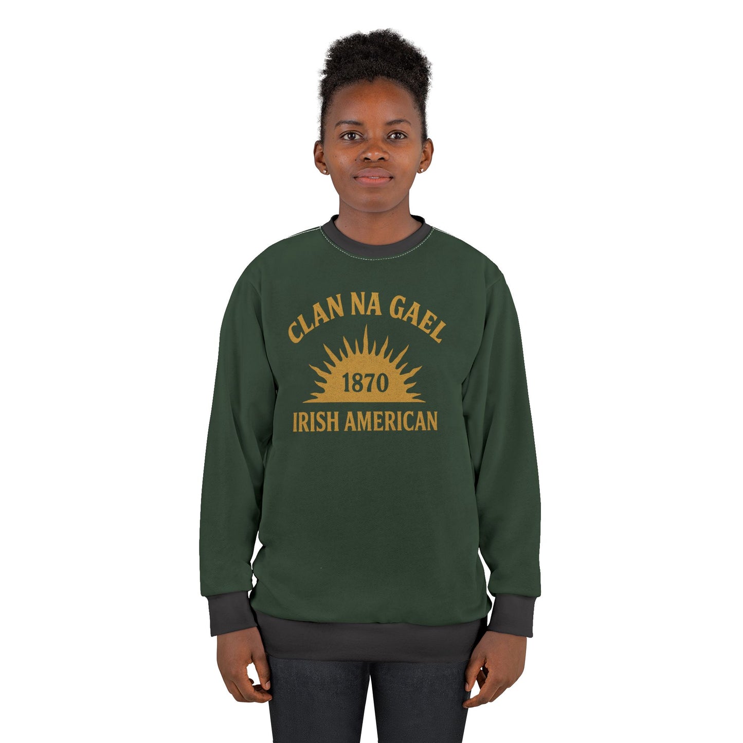"Clan na Gael - Irish American", Unisex Sweatshirt (Fenian Green)
