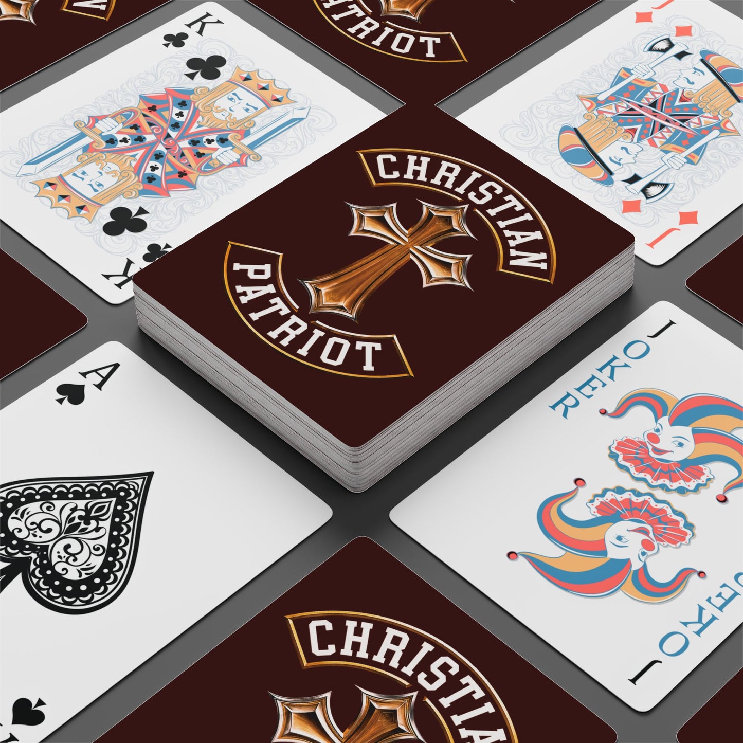 "Christian Patriot" #03, Christian Playing Cards (Mahogany)