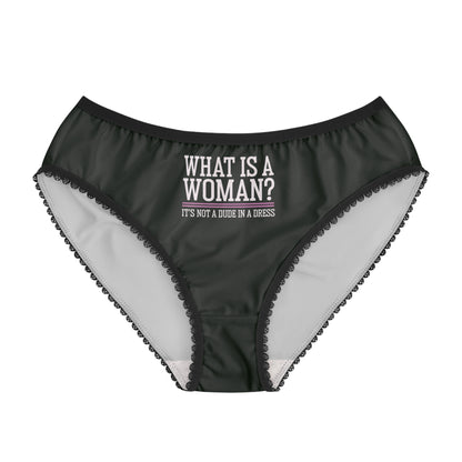 "What is a Woman" #02, Women's Briefs (Blackstone Green)
