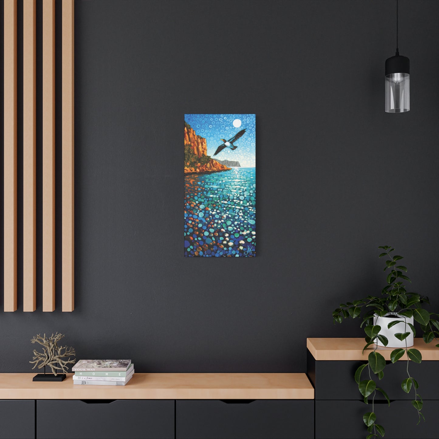 "Sky Kin VII – Gannet in the Glittering Noon", Fine Art Matte Canvas, Stretched, 1.25"