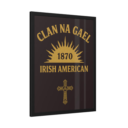 "Clan na Gael - Irish American", Framed Paper Poster (Seal Brown)