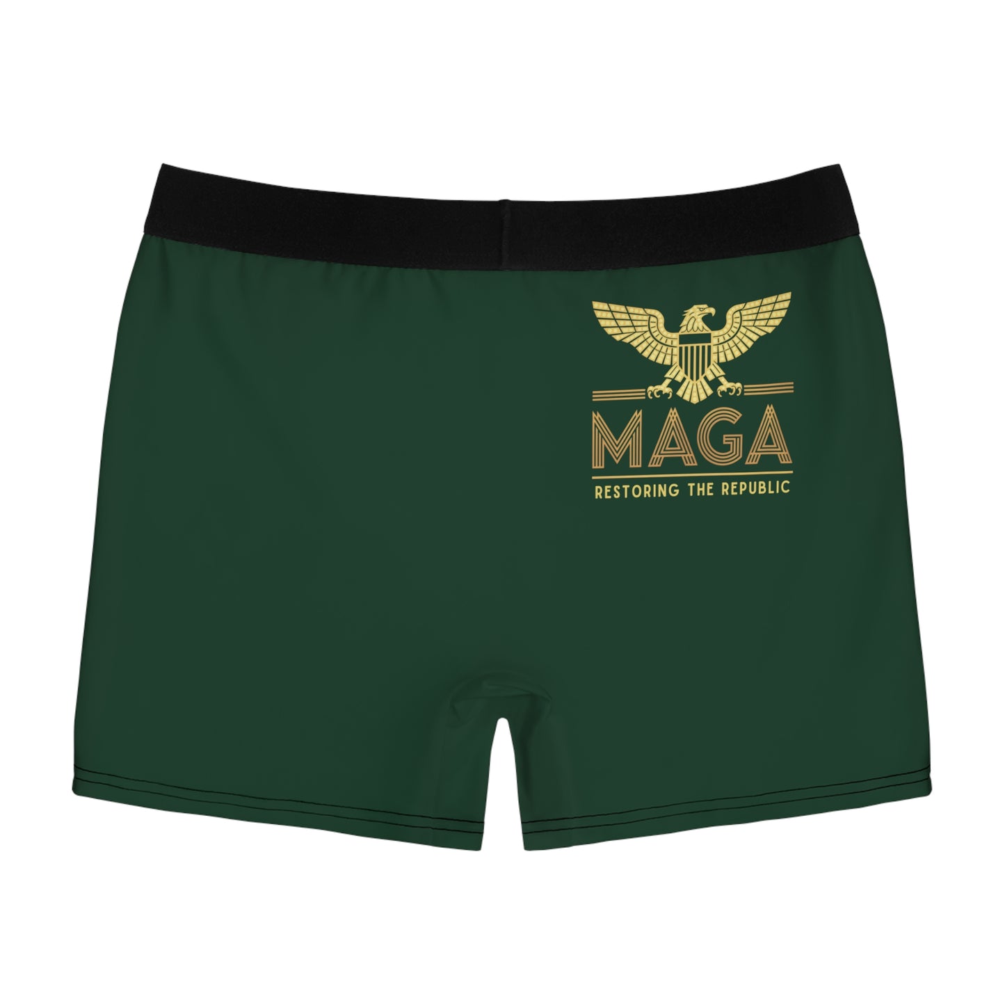 "MAGA - Restoring the Republic", Men's Boxer Briefs (Monsoon Green)