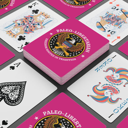 "Paleo-Libertarian" #01, Political Playing Cards (Strongboy Pink)