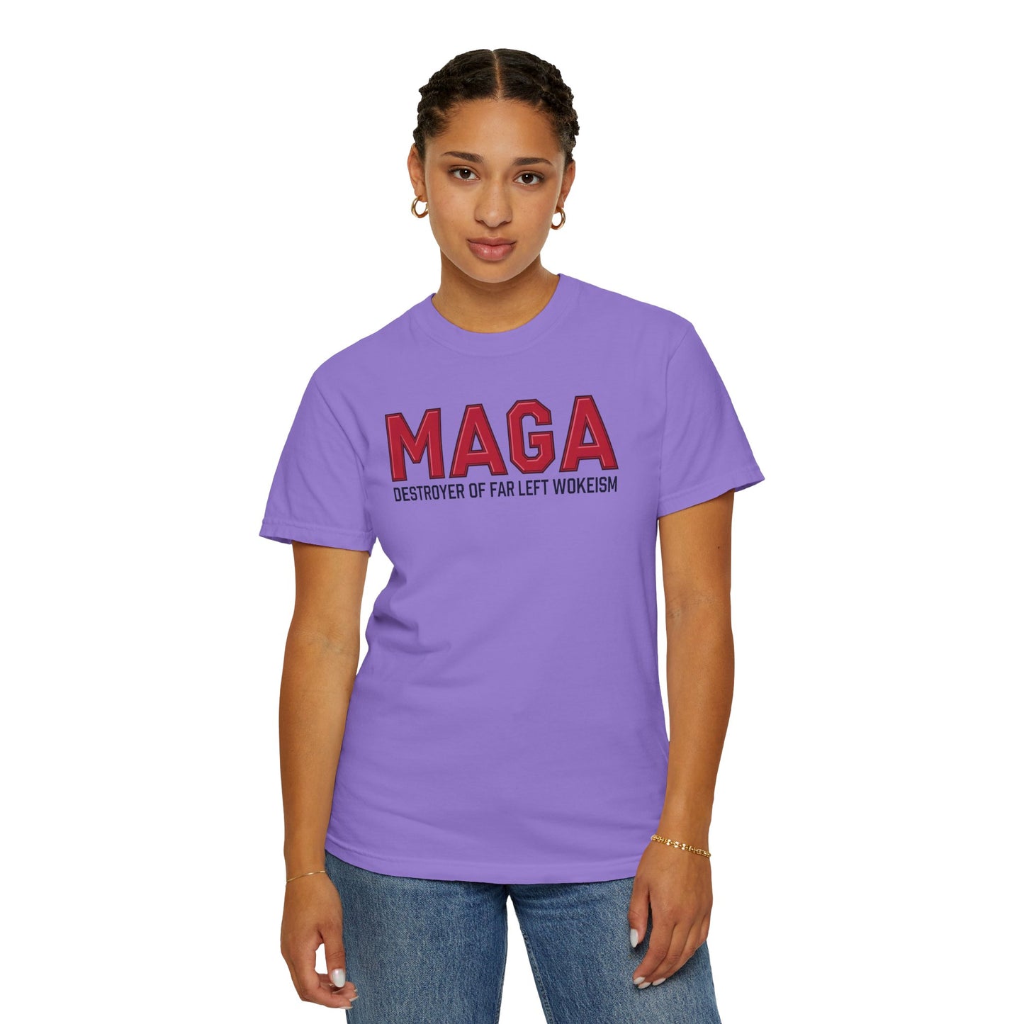 "MAGA - Destroyer of Far Left Wokeism", Unisex T-shirt