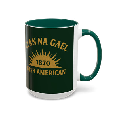 "Clan na Gael - Irish American", Colorful Mugs (11oz, 15oz) (Fenian Green)