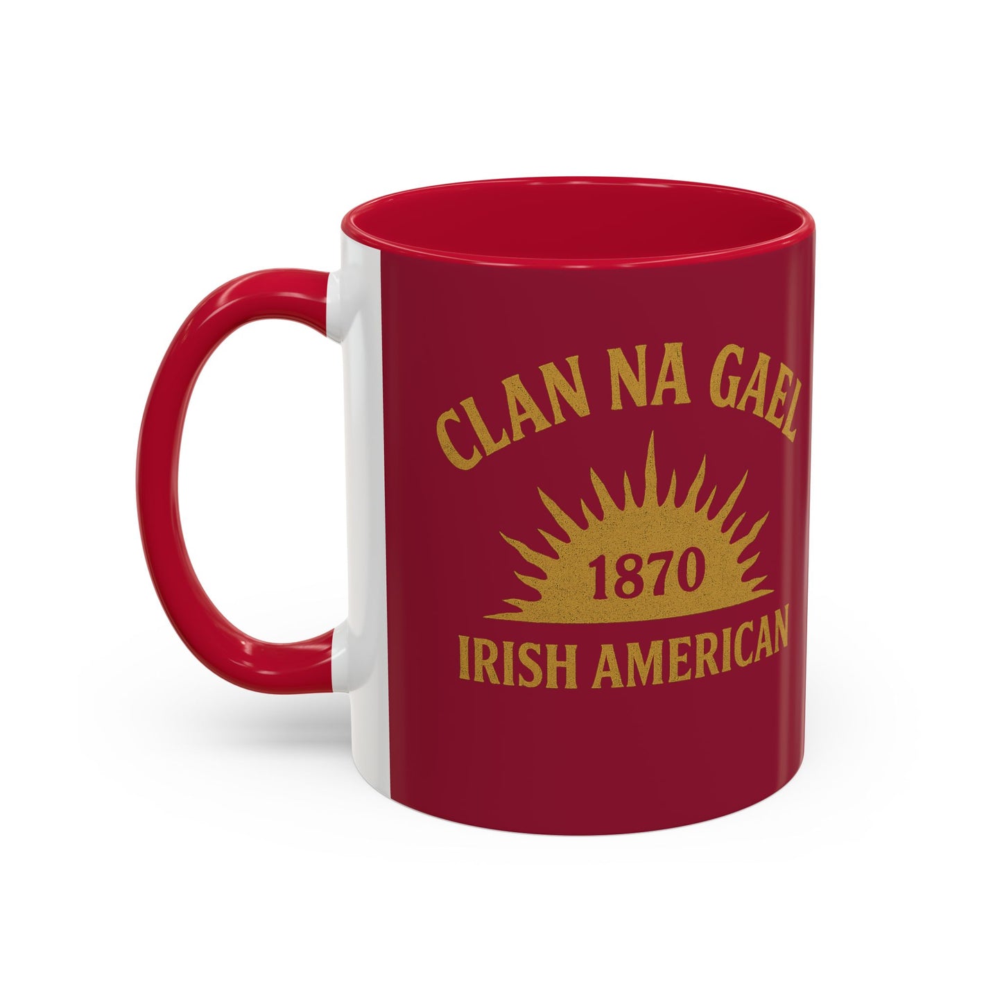 "Clan na Gael - Irish American", Colorful Mugs (11oz, 15oz) (Fénechas Red)
