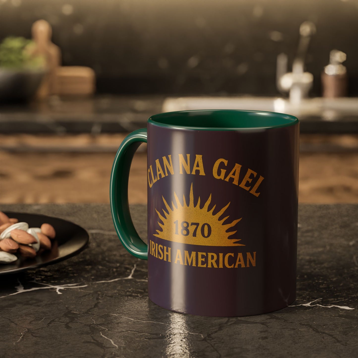 "Clan na Gael - Irish American", Colorful Mugs (11oz, 15oz) (Purple Verbena)