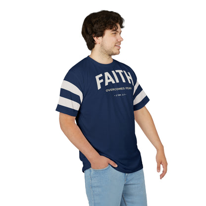 "Faith Overcomes Fear", Unisex Tee (Cambridge Blue)