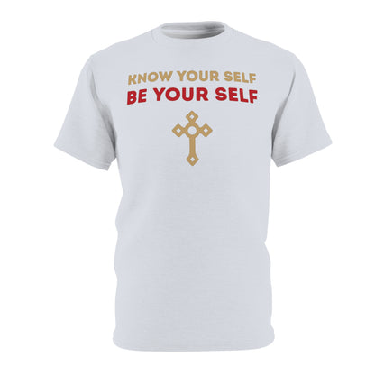 "Know Your Self", Unisex T-shirt (Inked Silk Grey)